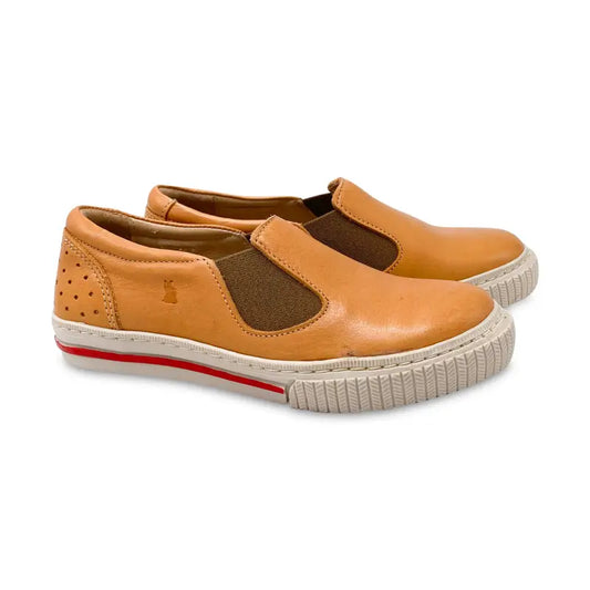 Lindo cognac slip on sneaker 5949 - boys