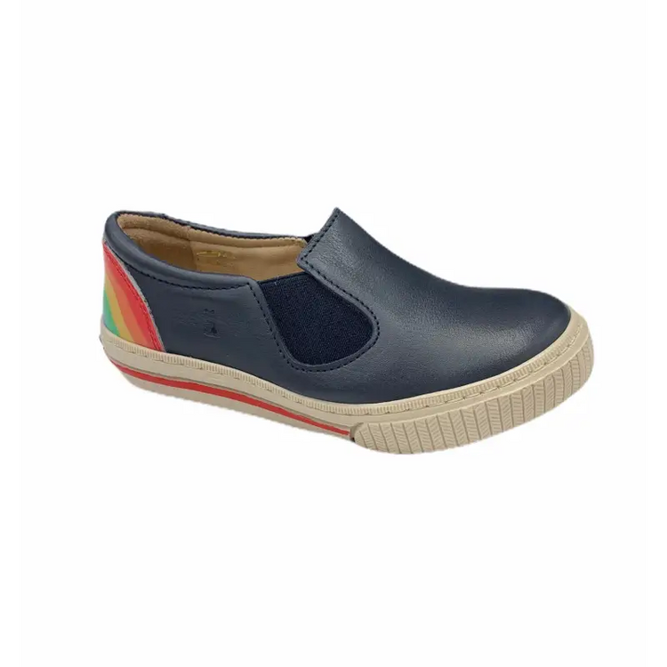 Lindo navy rainbow slip on sneaker 5913 - girls