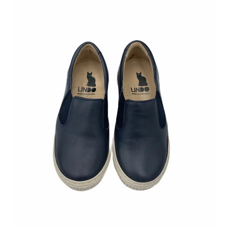 Lindo navy rainbow slip on sneaker 5913 - girls