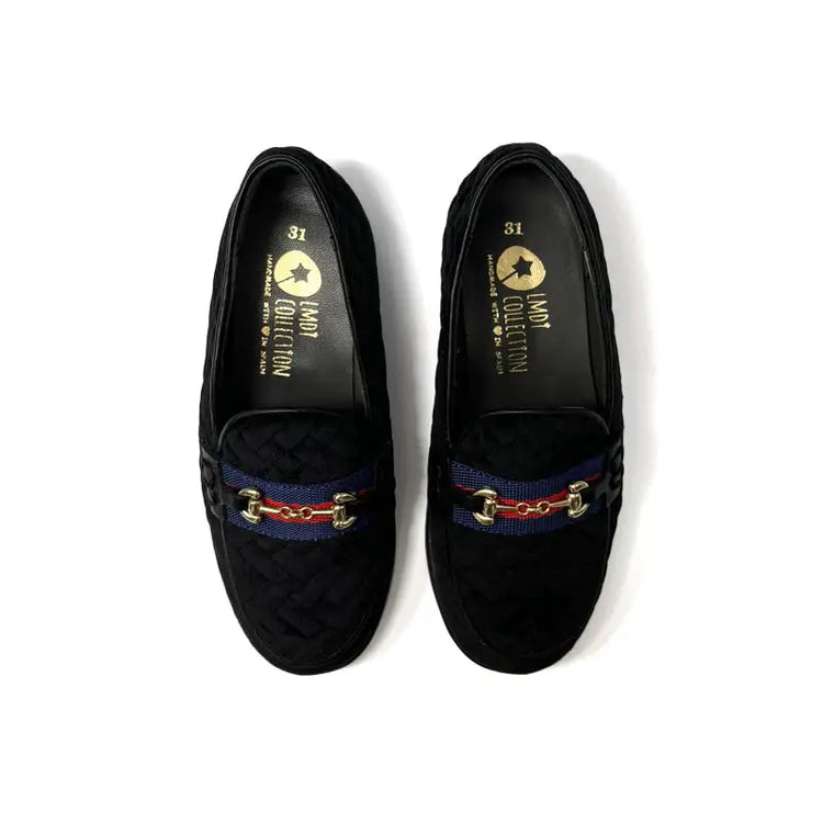 lmdi-black-velvet-quilted-chain-slipon-girls-shoes