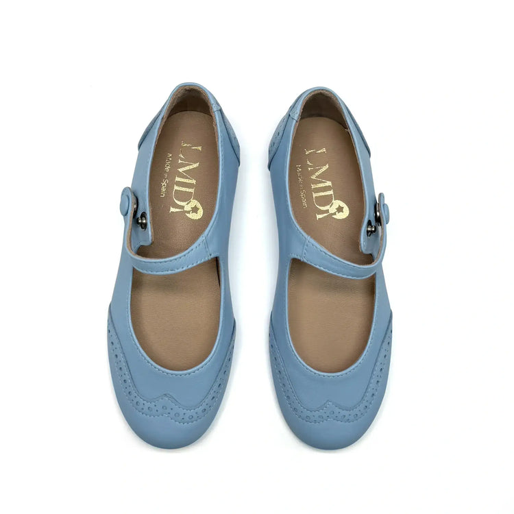 Lmdi doll ice blue wingtip mary jane shoes fast shipping