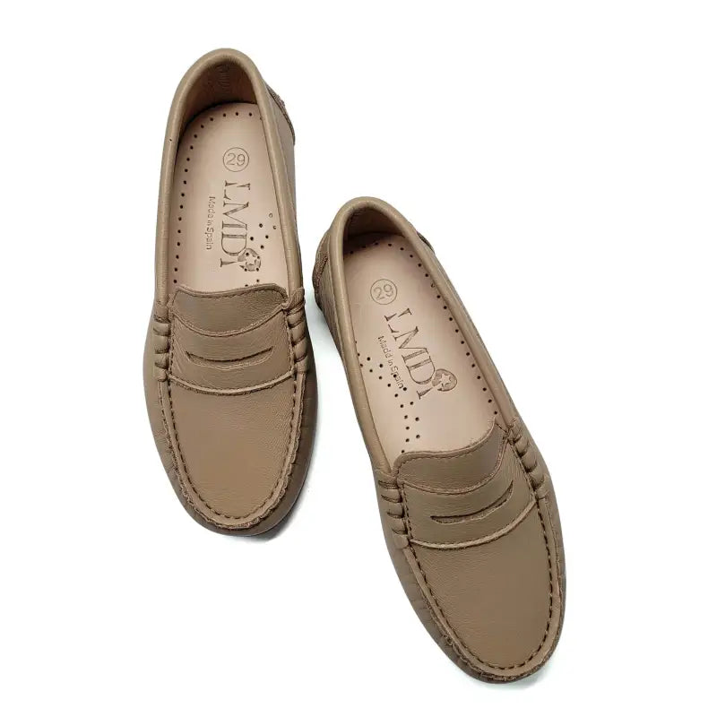 LMDI Oatmeal Leather Penny Loafer SS2410 - BOYS