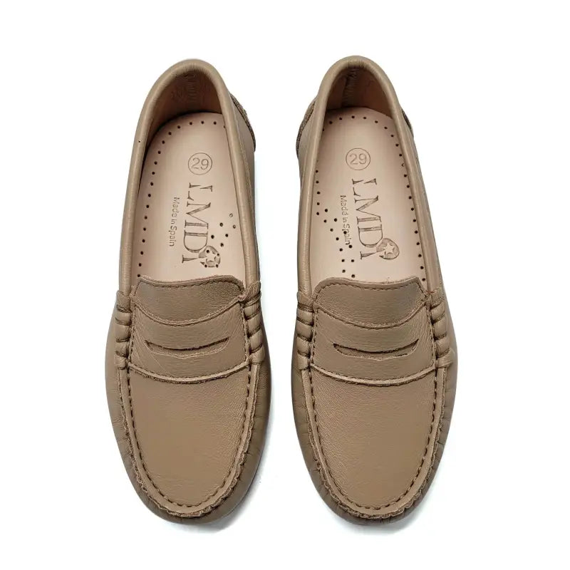 LMDI Oatmeal Leather Penny Loafer SS2410 - BOYS
