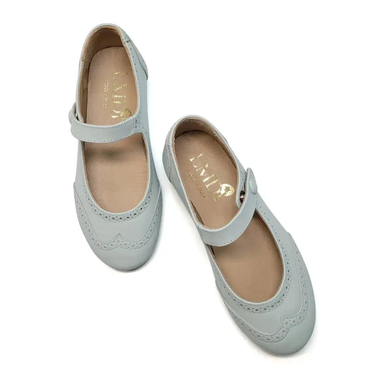Lmdi Powder Blue Wingtip Mary Jane - GIRLS