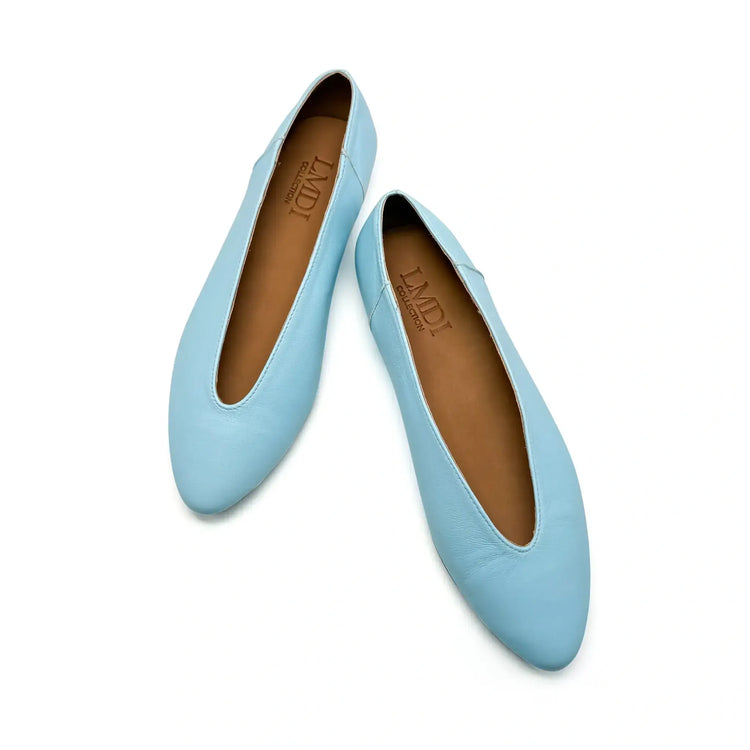 Lmdi sanxenxo ice blue ballet flats spain made fast shipping