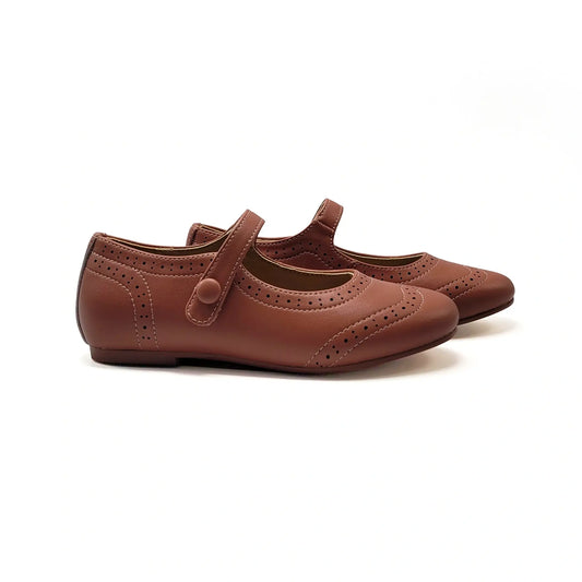 Mamelina apricot wingtip mary jane shoes fast shipping
