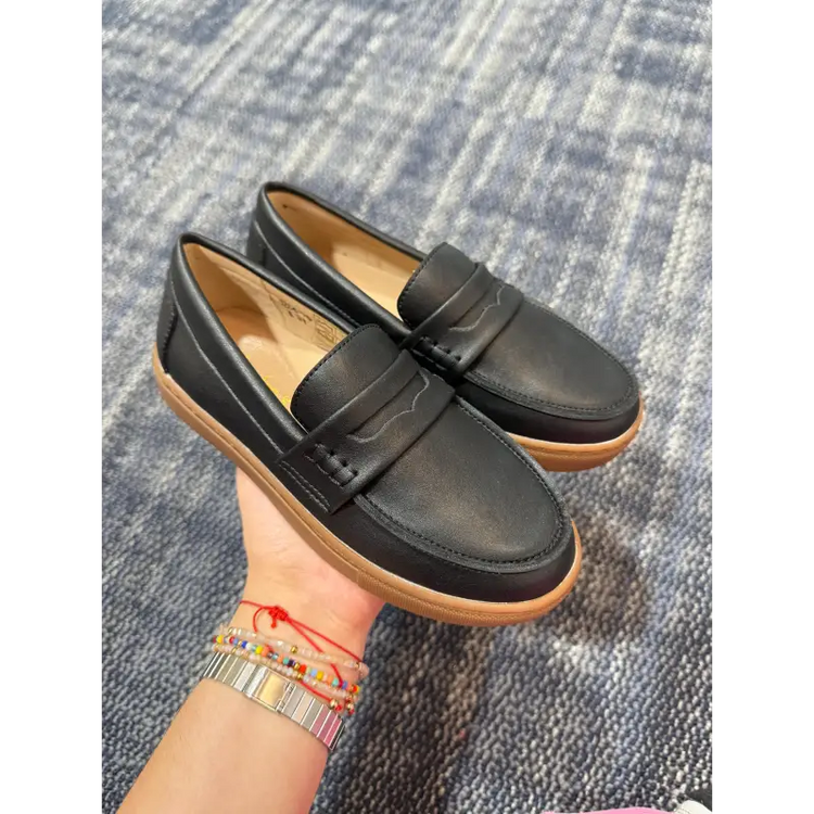 Mamelina black leather penny loafer 16067 25 boys