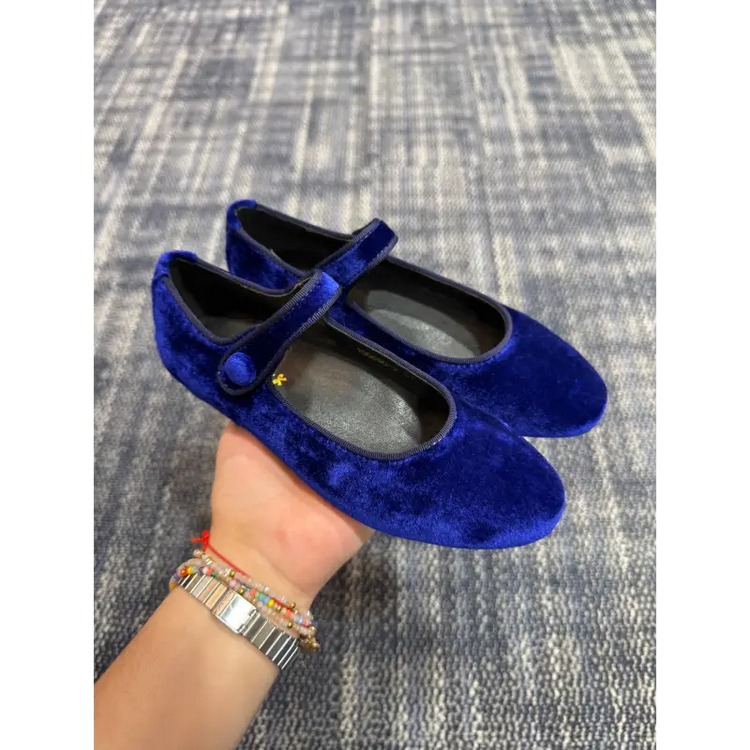 Mamelina cobolt blue velvet mary jane a011 22 mary jane
