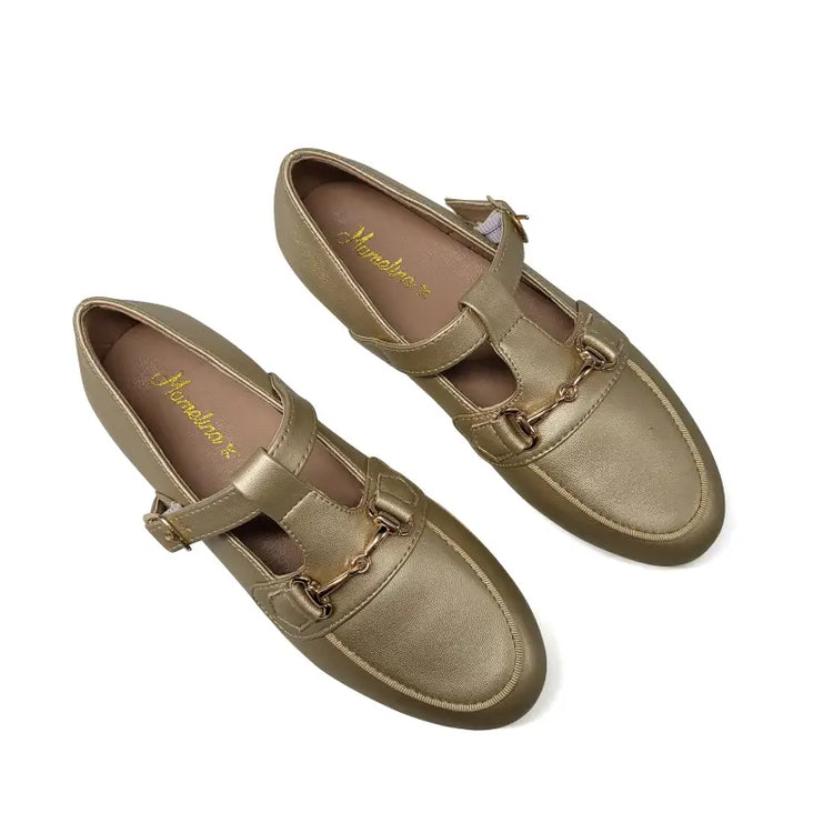 Mamelina gold chain t-strap mary jane 186839 - t-stap