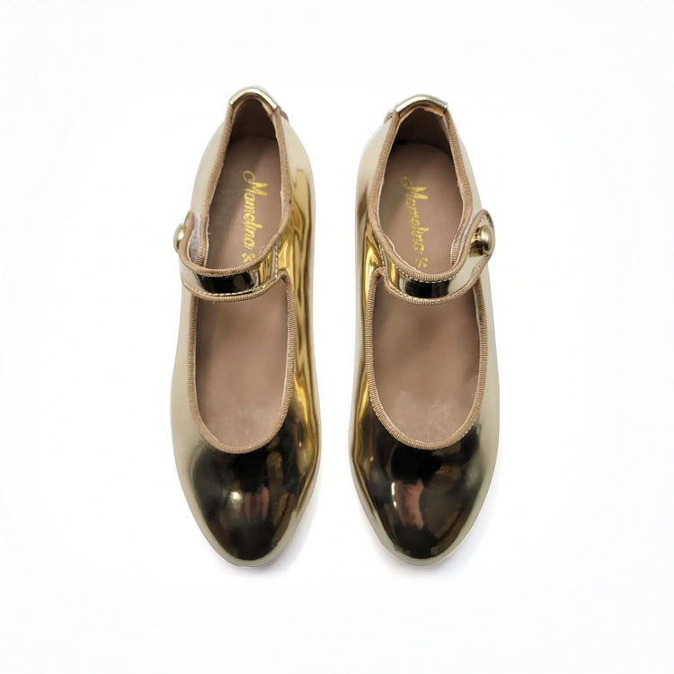 Mamelina gold mirror mary jane shoes fast shipping