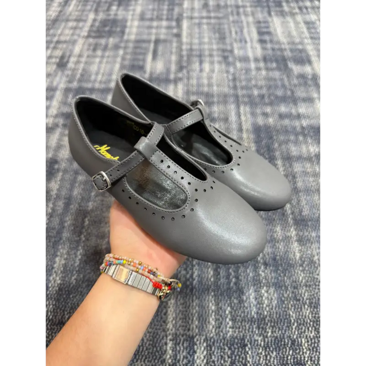 Mamelina grey leather t strap 7543 22 strap