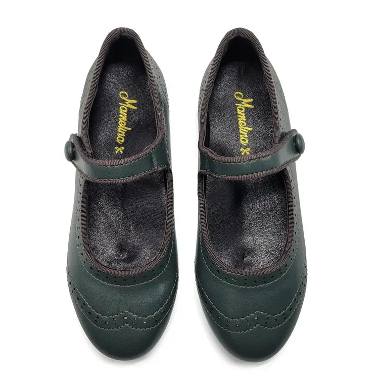 Mamelina Hunter Green Mary Jane 0918
