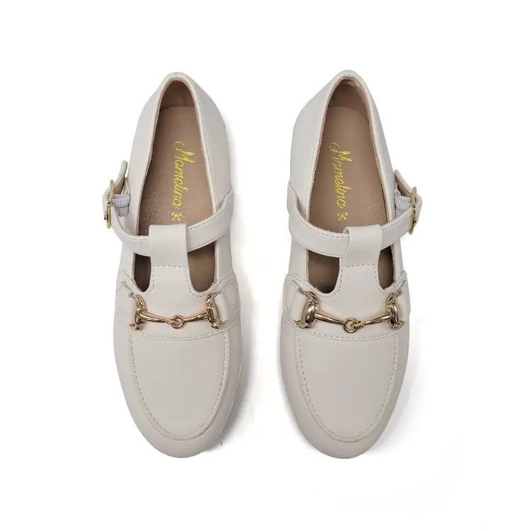 Mamelina ivory chain t-strap mary jane 186839 - t-stap