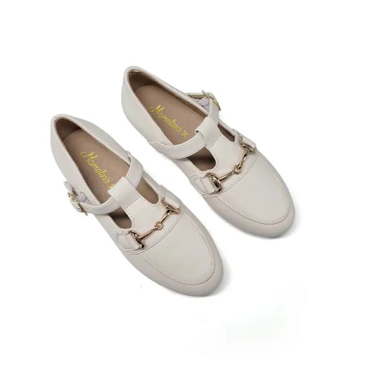 Mamelina ivory chain t-strap mary jane 186839 - t-stap