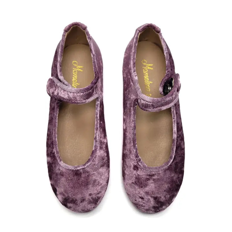 Mamelina Purple Velvet Mary Jane A011