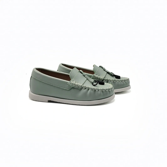 Mamelina mint green loafer leather shoes fast shipping