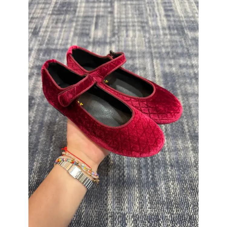 Mamelina red velvet quilt mary jane a011 22 mary jane