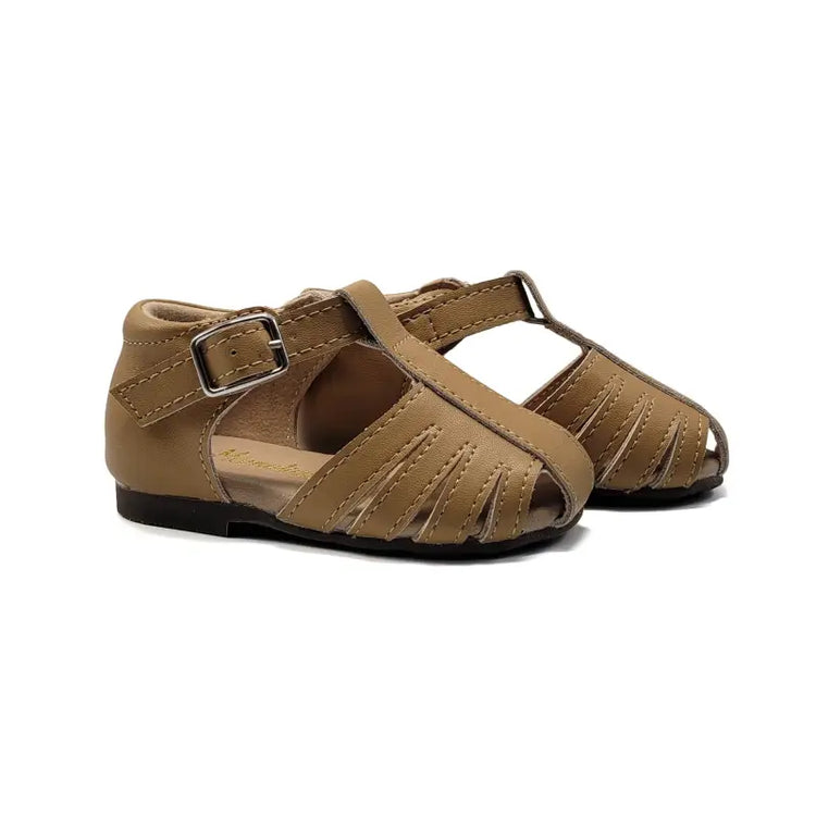 Mamelina tan leather sandal 082 - boys