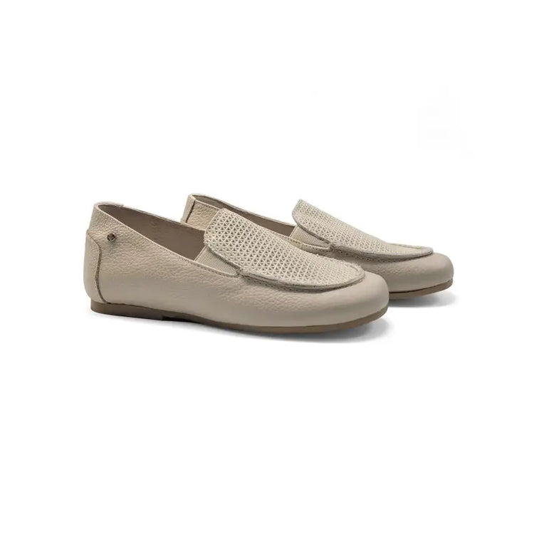 Manuela De Juan Beige Smoking Shoe S3253