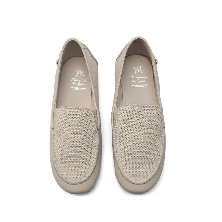Manuela De Juan Beige Smoking Shoe S3253