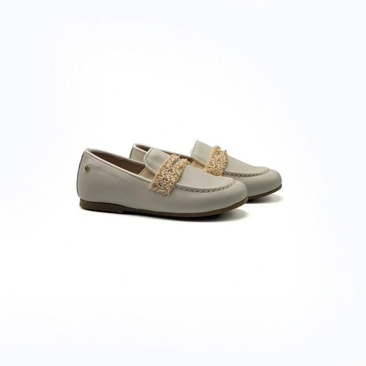 Manuela de juan ivory penny loafer flats fast shipping