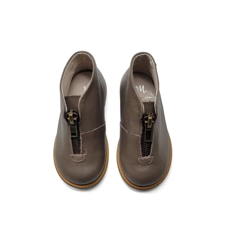 Manuela de juan-s3000-front zipper - mocha leather - boys