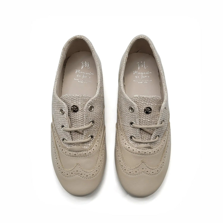 Manuela de juan ivory lace wingtip oxford shoes fast shipping
