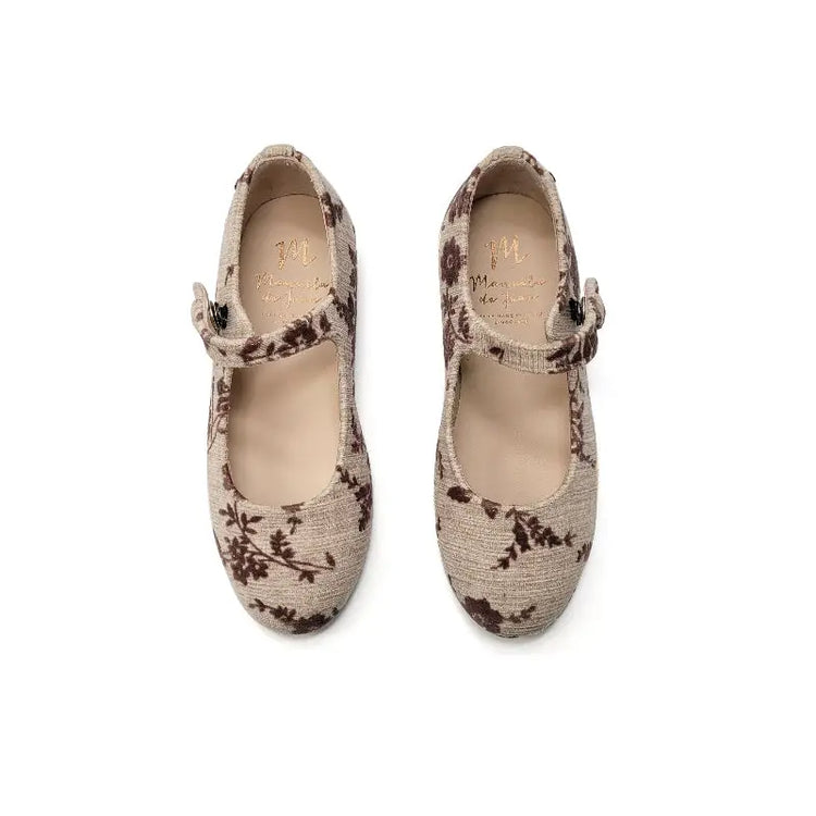 Manuela-De-Juan-Taupe-Floral-Mary-Jane-GIRLS
