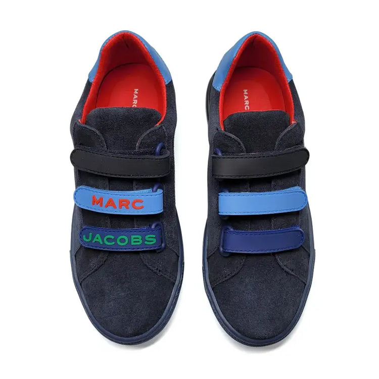 Marc jacob navy blue suede velcro sneaker 29064 - lace