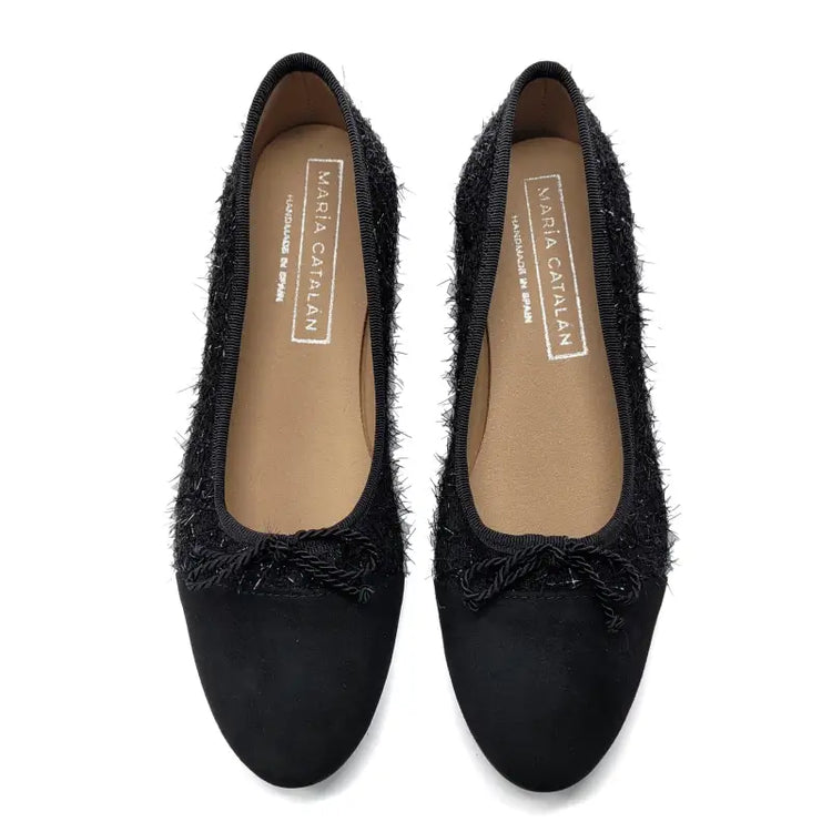 Maria catalan black confetti ballet flat 700719