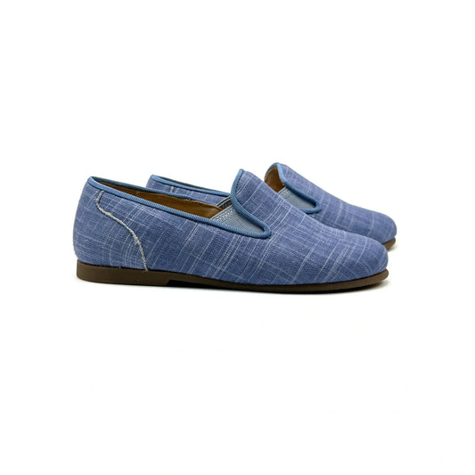 Maria catalan blue textured smoking shoe flats fast shipping