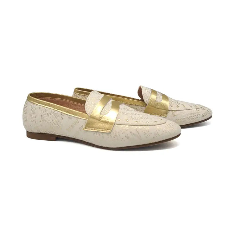 Maria catalan gold letters slip on 505712 - girls