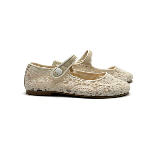 Maria catalan ivory lace mary jane shoes fast shipping