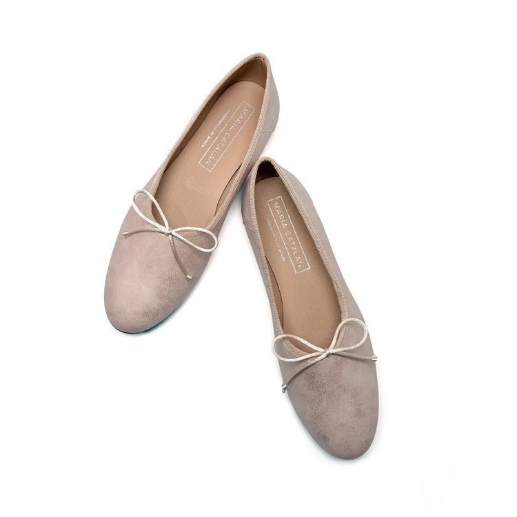 Maria catalan pink shimmer ballet flat shoes fast shipping