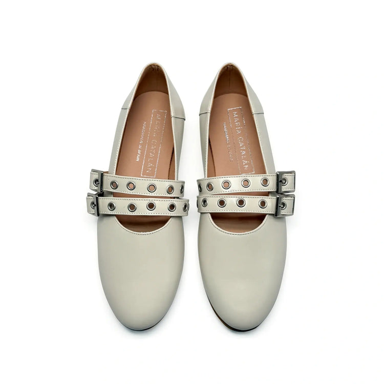 Maria catalan off white mary jane shoes fast shipping