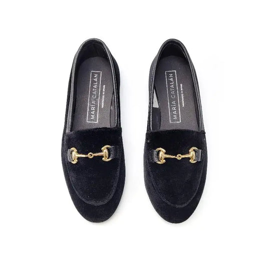 maria-catalan-smoking-black-velvet-chain-slipon-girls