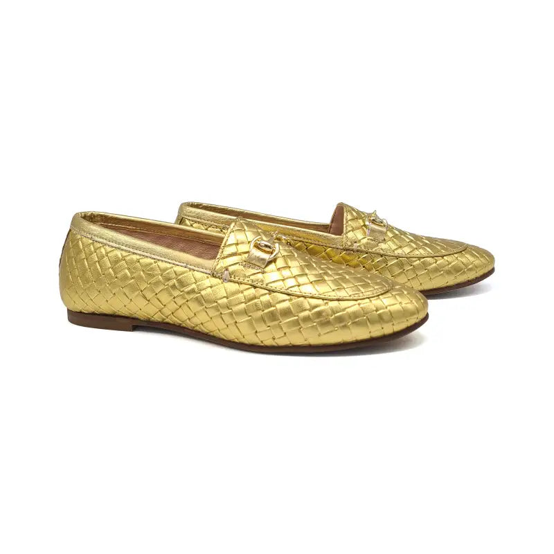 Maria catalan smokin gold basket slip on - girls