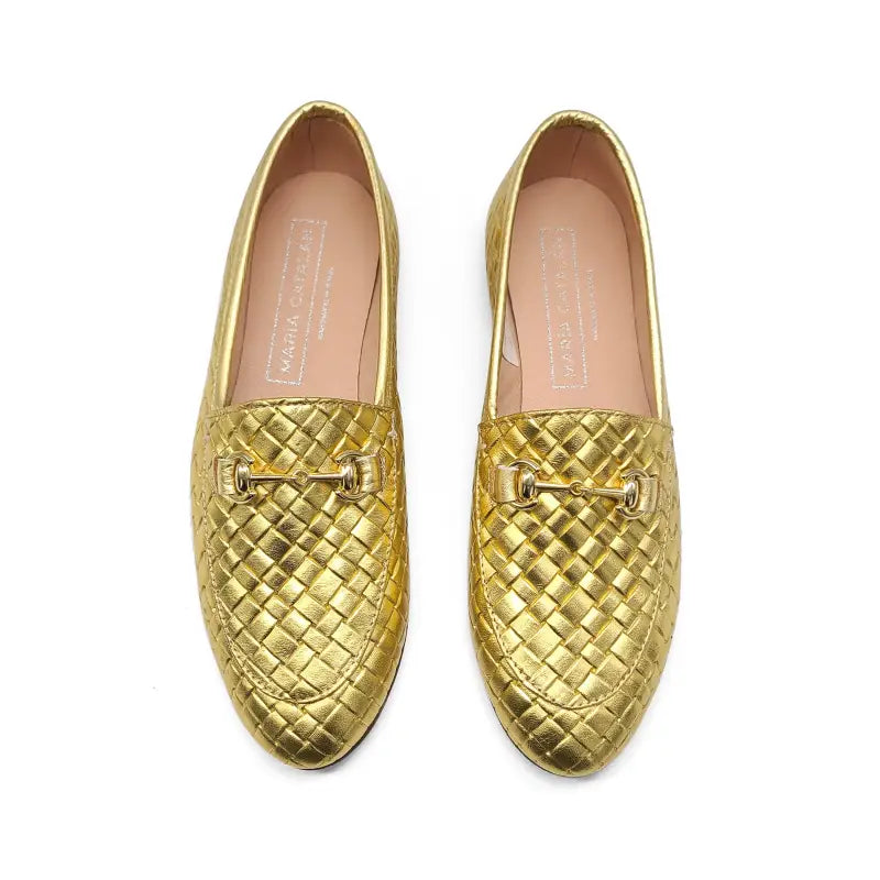 Maria catalan smokin gold basket slip on - girls