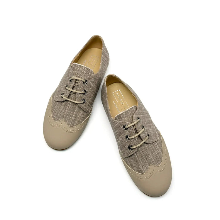 Maria catalan taupe denim lace dress shoe fast shipping