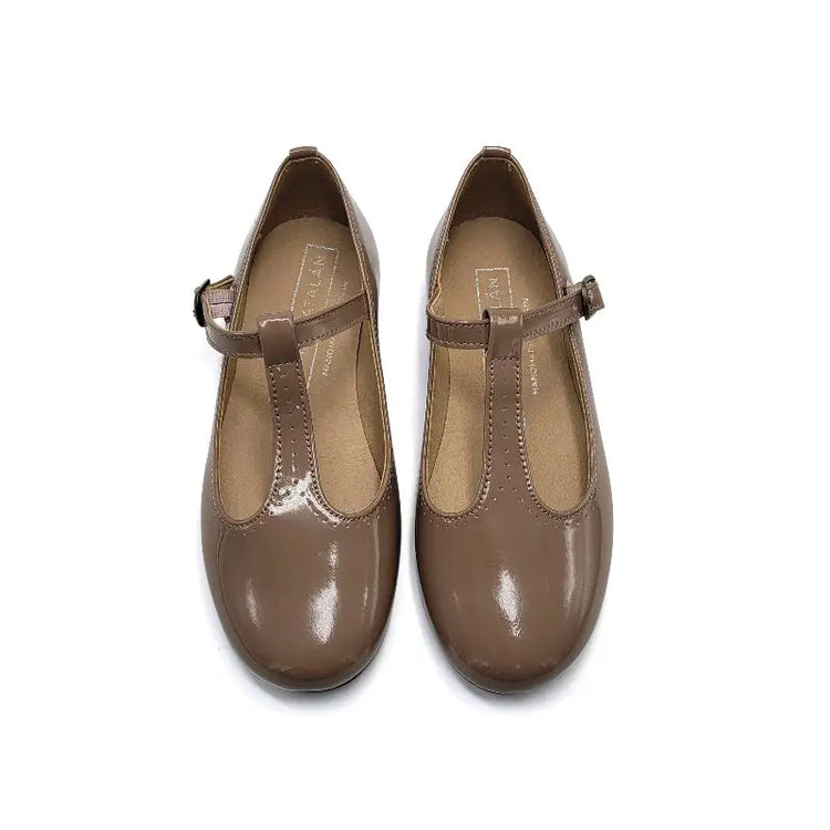 maria-catalan-taupe-patent-t-strap-girls-shoe
