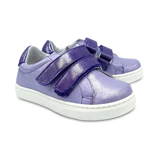 Nens purple shimmer velcro sneaker 8059 - girls