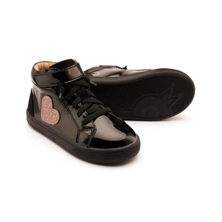 Oldsoles Black Patent No Tie High Top Sneaker 10312