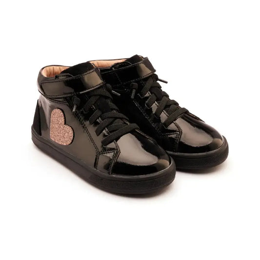 Oldsoles Black Patent No Tie High Top Sneaker 10312