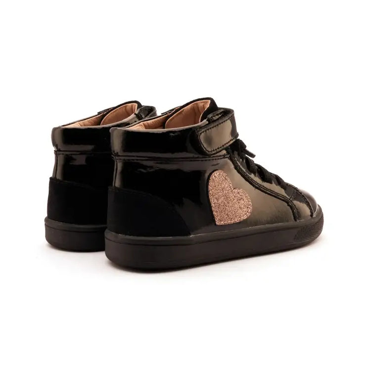 Oldsoles Black Patent No Tie High Top Sneaker 10312
