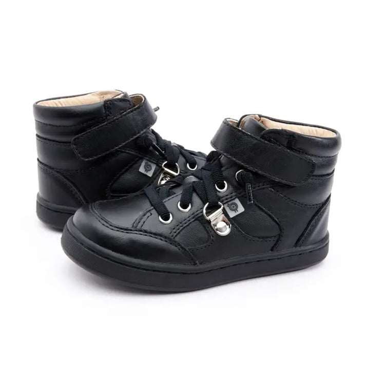 Oldsoles black no tie hi top 6110 - boys