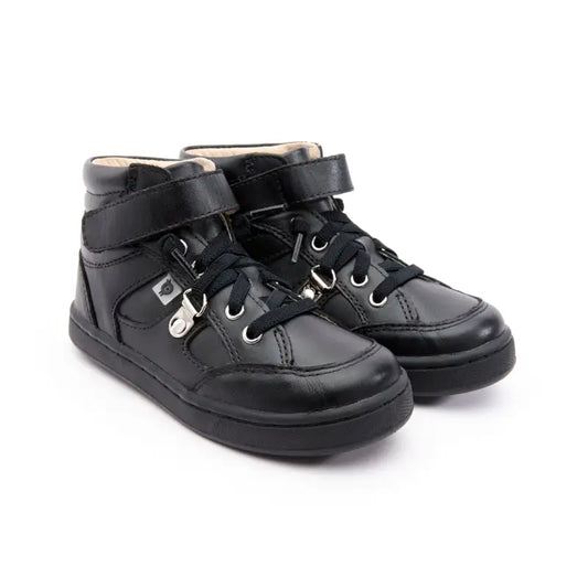 Oldsoles black no tie hi top 6110 - boys