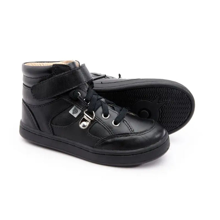 Oldsoles black no tie hi top 6110 - boys