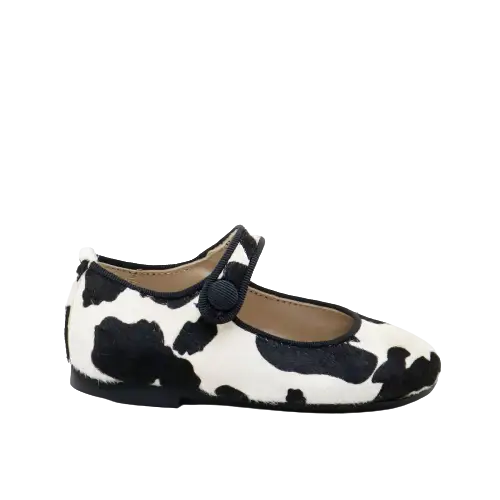 Papanatas cow print mary jane 6315z - girls
