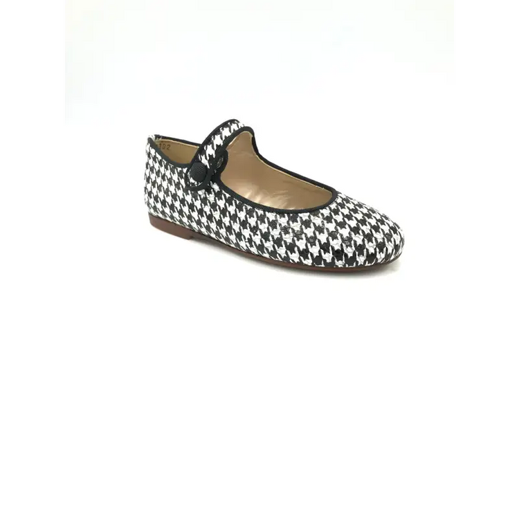 Papanatas houndstooth black white mary jane 6315aa - 38 - girls