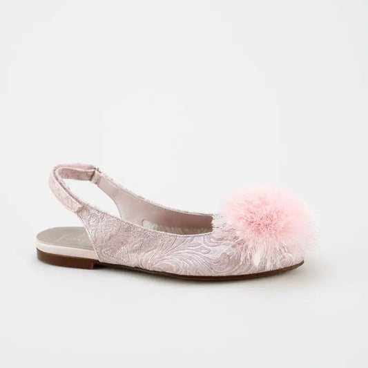 Papanatas pink pom sling back 8214y - slingback